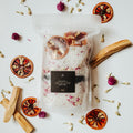 Goddess Spiritual Bath Salt for Detox and Purification featuring 24K Gold Citrus Wheels
